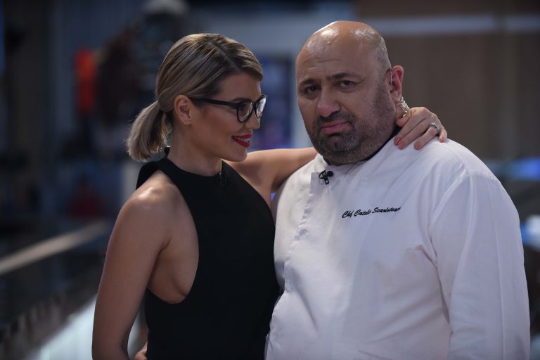 Gina Pistol către chef Scărlătescu: „Dacă ajungi la 90 de kilograme, am rochia de mireasă în mașină!”