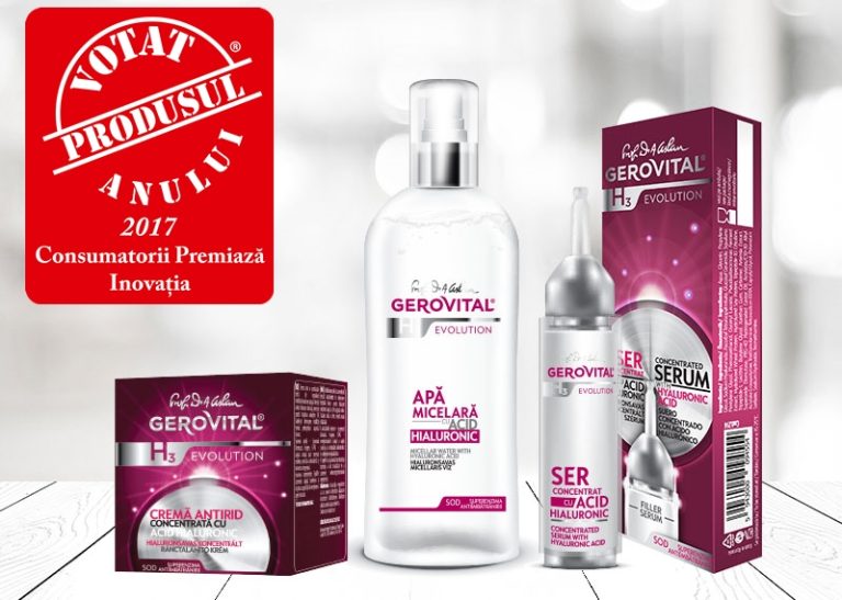 Gama Gerovital H3 Evolution, trei premii la “Produsul anului 2017”